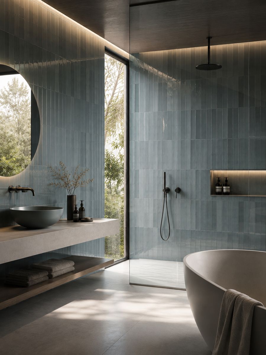 Progetto interni cucina con dettagli in legno naturale