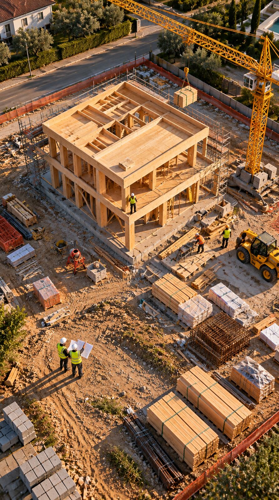 Il cantiere visto dall'alto